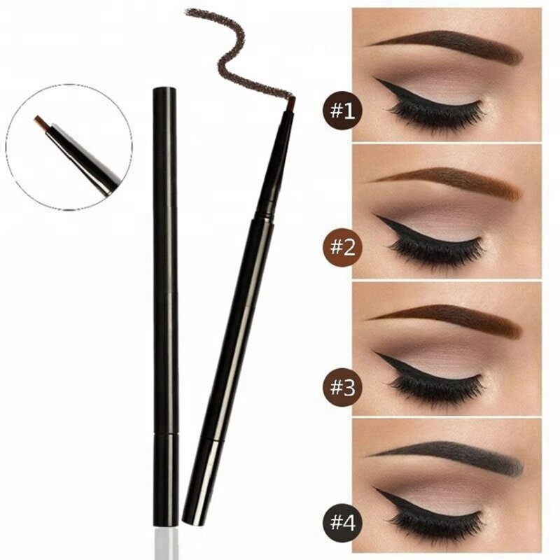 Eyebrow Pencil Manufacturer - Hot Selling Augenbrauenstift 3 in 1 with Spoolie Waterproof Microblading Pen