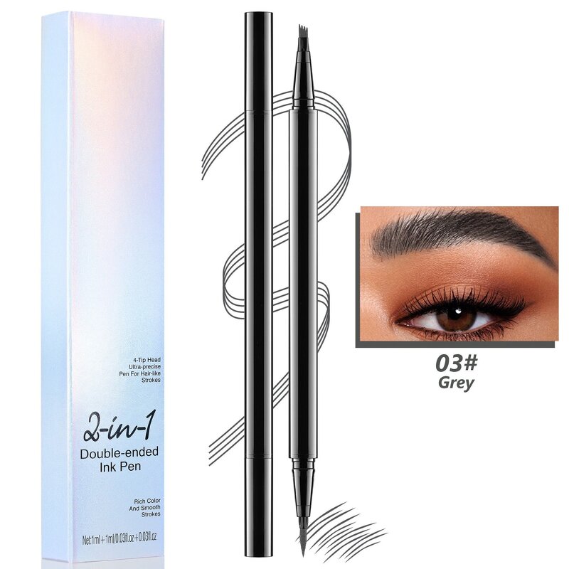 Liquid Eyebrow Pencil Manufacturer - Four Fork Head Microblading ultra Fine Lasting Waterproof Wild Brow Pen