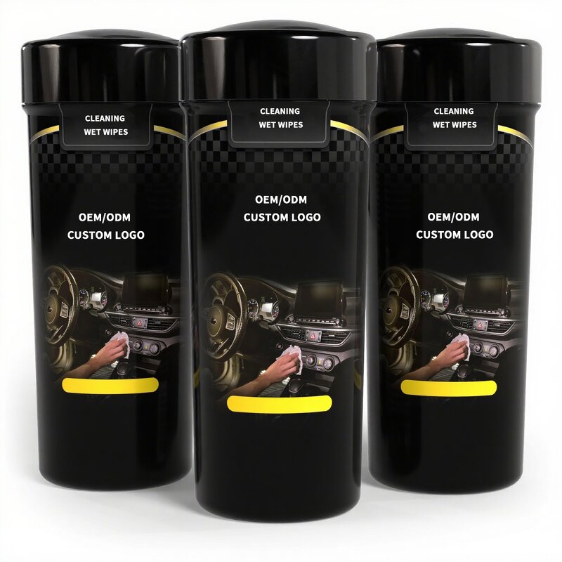 Car Wet Wipes Manufacturer - OEM Custom Logo Portable Interior Cleaning Nonwoven Wipes Manufacturer