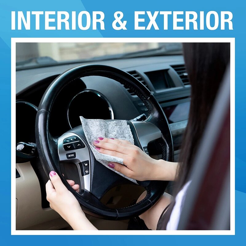 Car Wet Wipes Manufacturer - Custom OEM Logo Interior Cleaning Nonwoven Wipes Portable Manufacturer