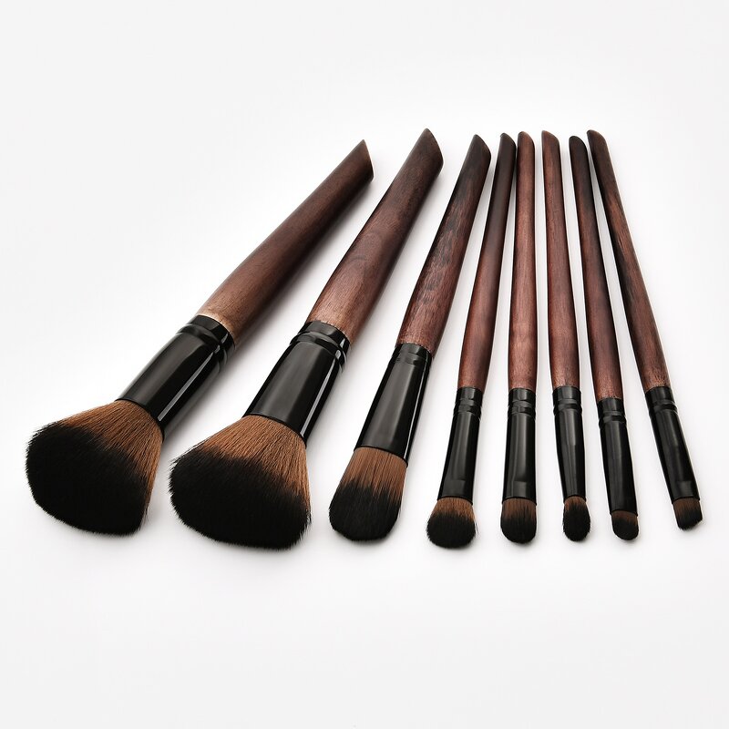 Makeup Brush Set Manufacturer - 8 Pcs Hot Selling Natural Hair Best Quality Professional Cosmetic Unique Private Label Brush