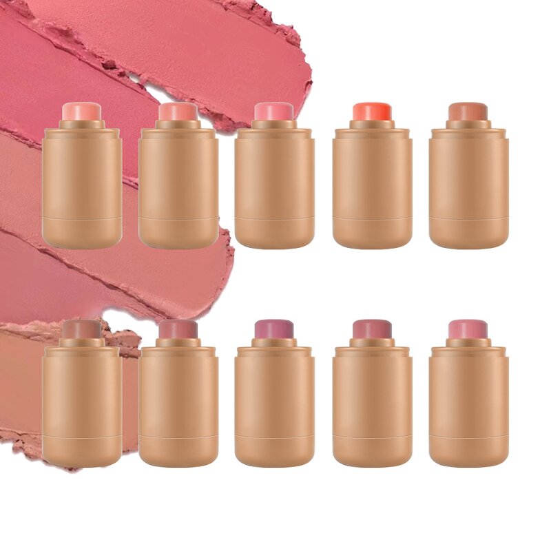 Blush Stick Manufacturer - New Style Private Label Vegan Luxury 3 in 1 Makeup Twist Up Mineral Formula Fair Skin Tone Palette