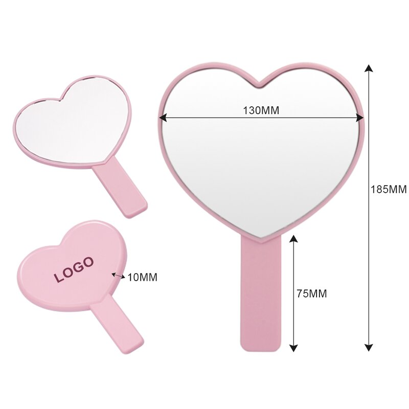 Compact Handheld Mirror Manufacturer - Hot Sale Specchio Per Il Trucco Beauty Heart Shaped Cosmetic Mirror