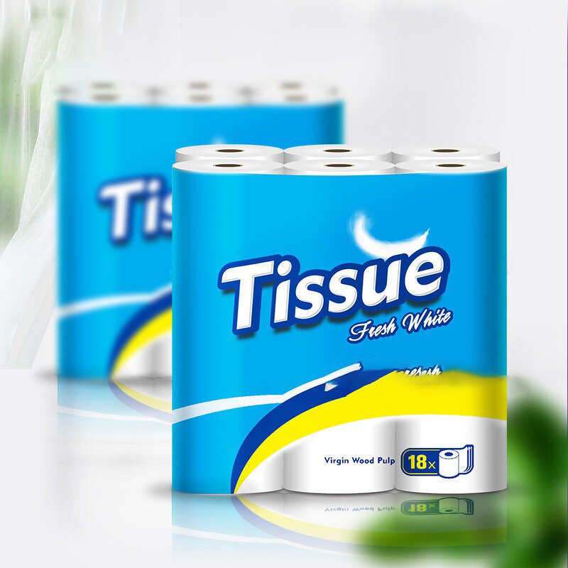 Toilet Tissue Roll Manufacturer - Wholesale Custom Logo Bathroom Core 2 Paper Roll 3 Ply Toilet Tissue