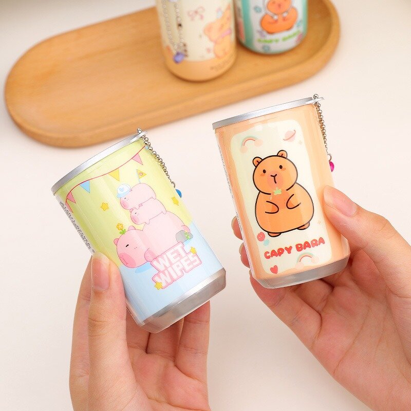 Wet Tissues Manufacturer - Disposable Nonwoven Portable Cartoon Jar EDI Ideal for Sensitive Skin