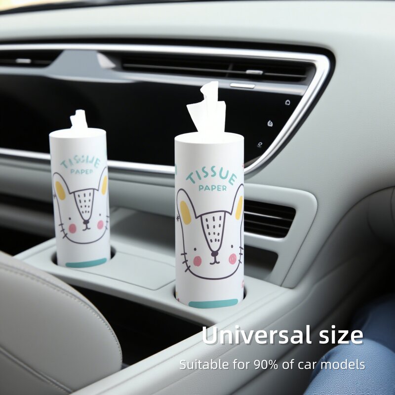 Cylinder Tissue Box Manufacturer - High Quality Car Home Office OEM Custom Logo Private Label Soft Facial Paper Wholesale