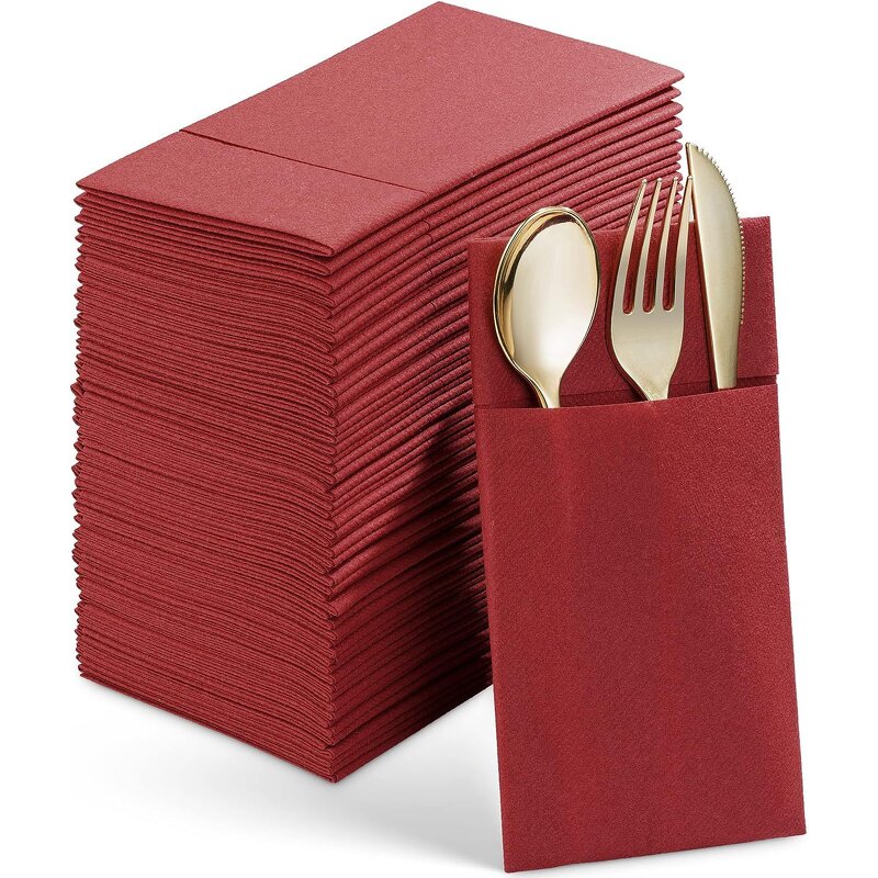 Airlaid Paper Napkin Manufacturer - Natural Disposable Linen Feel Dinner Towels 1 Ply Printed Table Wedding Napkin