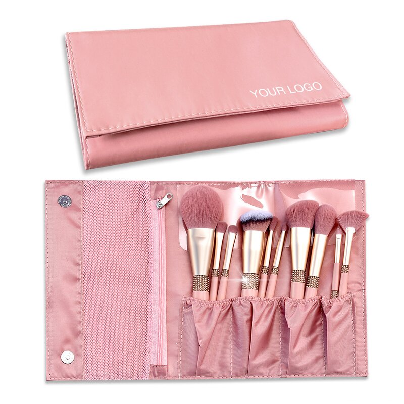 Makeup Brush Set Manufacturer - Private logo 10pcs Premium Vegan Glitter Diamond Makeup Brush Sets