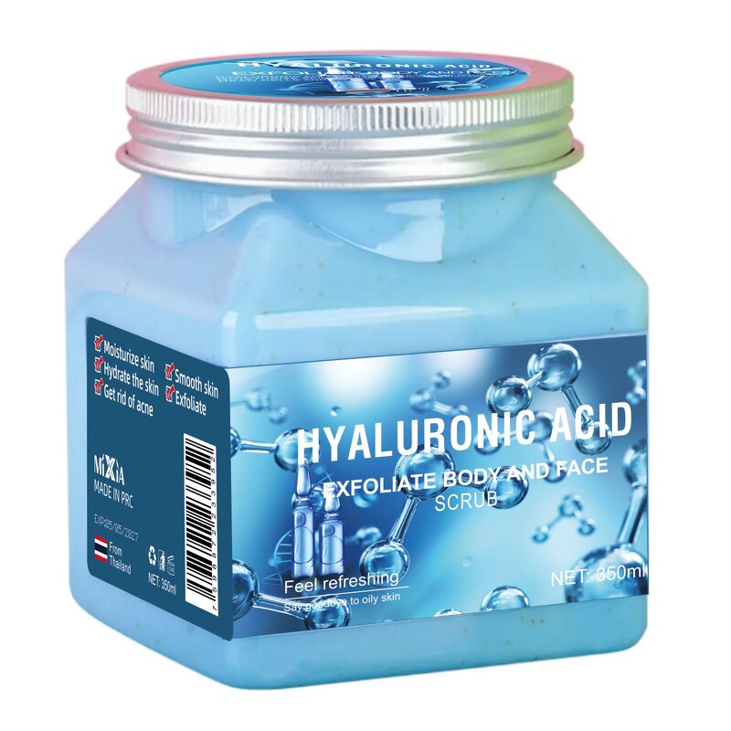 Body Scrub Manufacturer - OEM/ODM Natural Sea Salt Exfoliating Legs Arms Hand Body Exfoliator Strawberry Flavor 200g