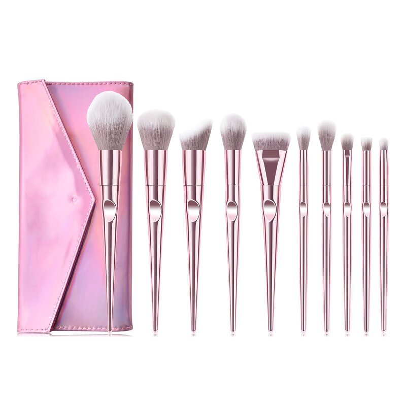 Makeup Brush Set Manufacturer - Wholesale 10 Pcs/set Luxury Professional Custom Logo High Quality Brushes Set with Bag