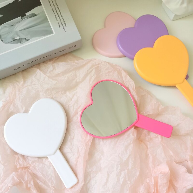 Compact Handheld Mirror Manufacturer - Hot Sale Specchio Per Il Trucco Beauty Heart Shaped Cosmetic Mirror