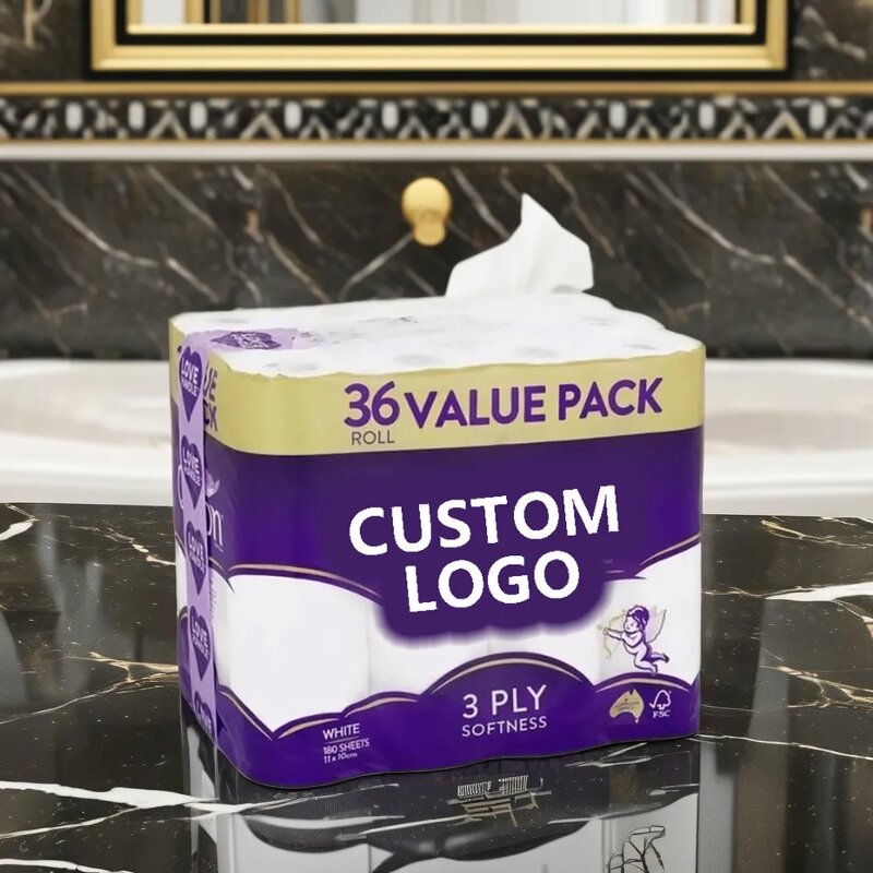 Toilet Paper Roll Manufacturer - Wholesale Customized 2-4ply Embossed 100% Virgin Pulp Soft Sanitary Tissue