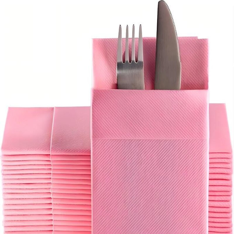 Guest Towels Manufacturer - 1/6 Fold Disposable Linen-feel Soft Paper Napkin Party White Wedding Airlaid Towel