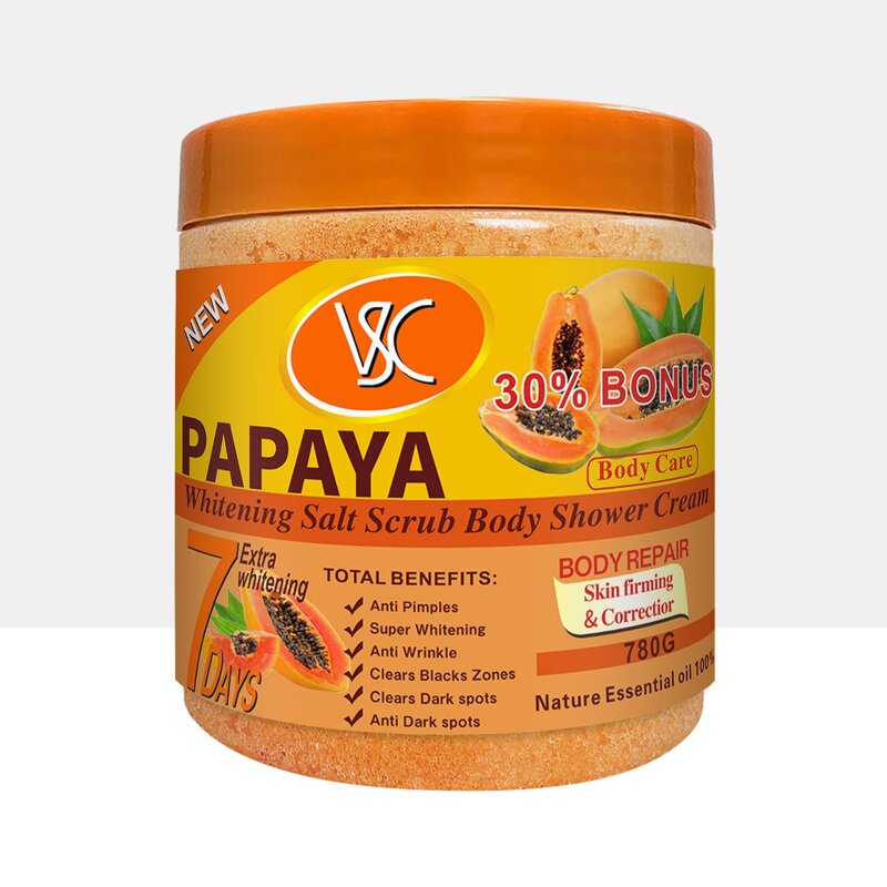 Body Scrub Manufacturer - VSC Wholesale Pivate Label Anti Dark Pots Anti-aging Moisturizing Turmeric Super Whitening Shower Cream