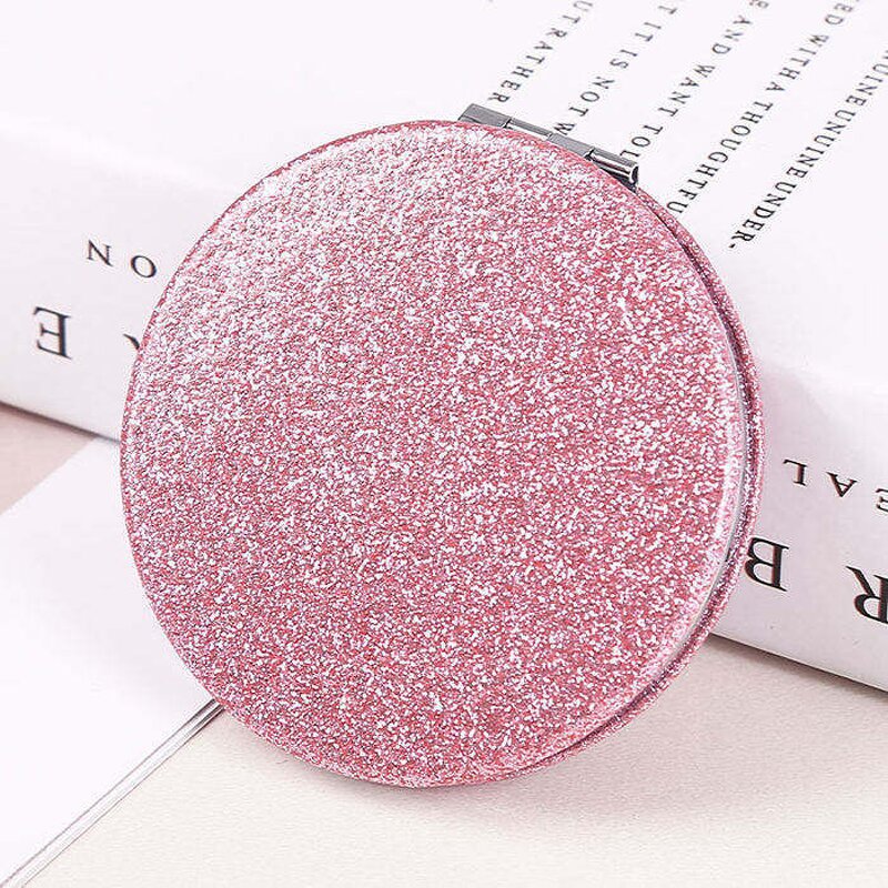 Compact Vanity Mirror Manufacturer - Metal Heart Shape Folding Double Sided Custom Cosmetic Mini Portable Small Hand Mirror