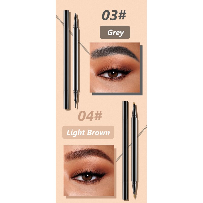 Microblading Eyebrow Pen Manufacturer - 4 Fork Tip Tattoo Pencil Long Lasting 2 in 1 Fine Sketch Waterproof Four Tip Brow Pencil