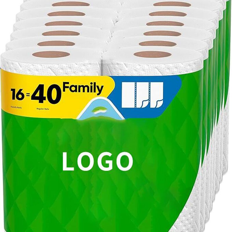 Toilet Paper Manufacturer - Cheap Premium 4-Ply Eco Friendly Virgin Pulp Bulk Customizable Packaging Roll