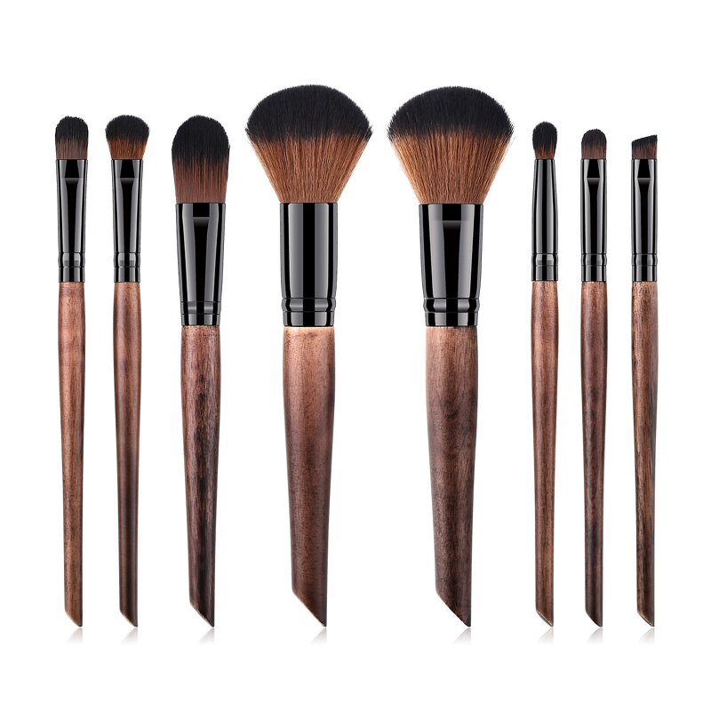 Makeup Brush Set Manufacturer - 8 Pcs Hot Selling Natural Hair Best Quality Professional Cosmetic Unique Private Label Brush