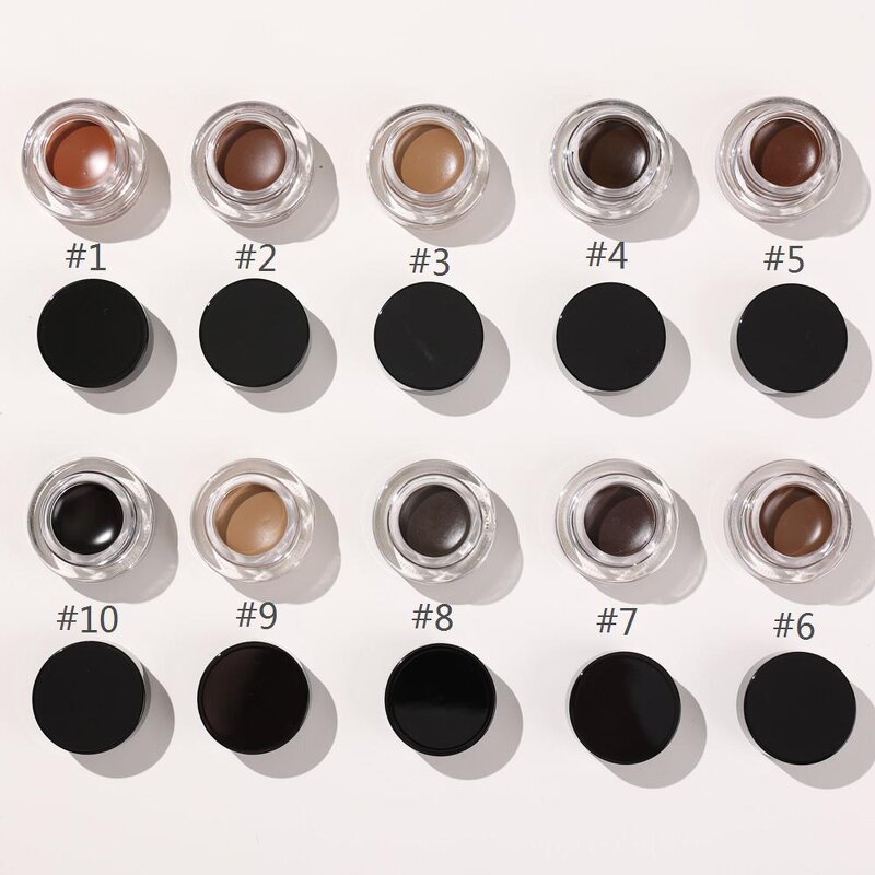 Eyebrow Pomade Manufacturer - Hot Selling Sourcil Dip Brow with Brush Long Lasting 10 Colors Eyebrow Pomade