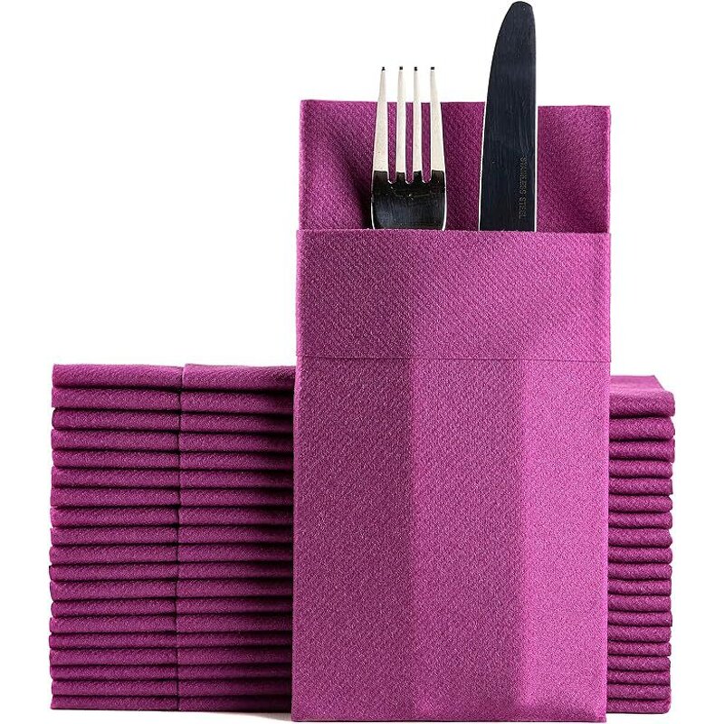 Guest Towel Manufacturer - Hot Selling Customized Disposable Rectangular Folded Linen Like Airlaid Paper Serviettes