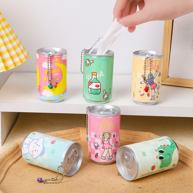 Wet Tissues Manufacturer - Disposable Nonwoven Portable Cartoon Jar EDI Ideal for Sensitive Skin