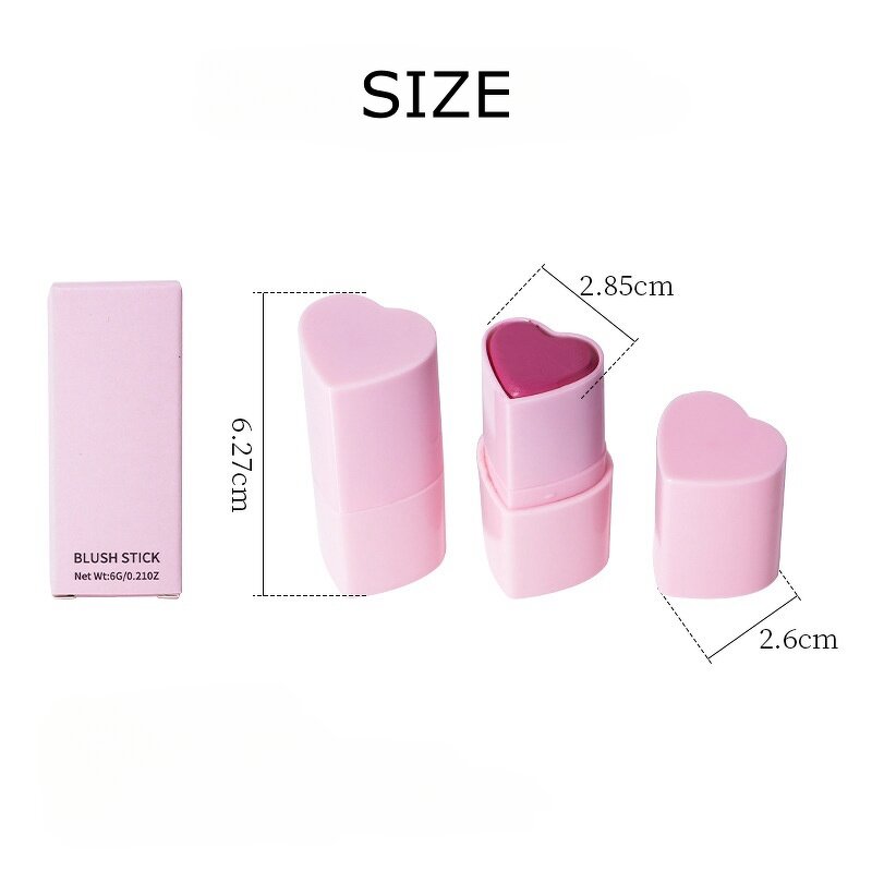 Cream Blush Stick Manufacturer - Customize Creamy Makeup Cheeks Personalized Face Tint Blusher with Logo Long Lasting Vegan Heart Shaped