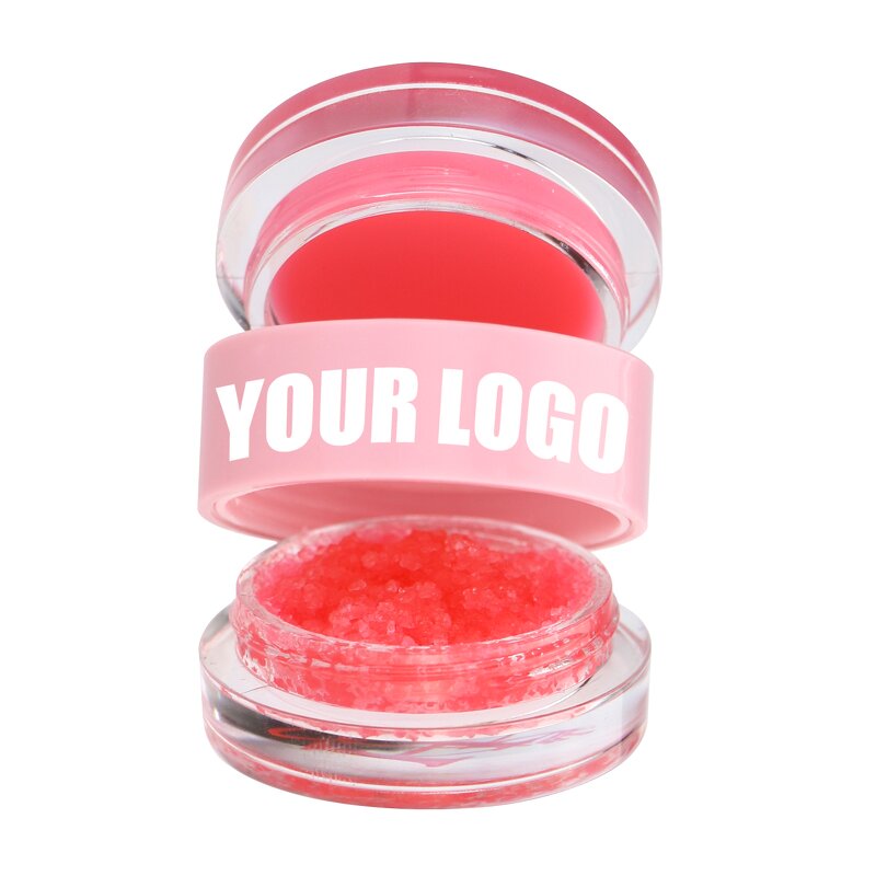 Lip Scrub Balm Manufacturer - Wholesale Reizen 6 Flavors Organic Fruit Custom logo Vegan Strawberry 2 in 1