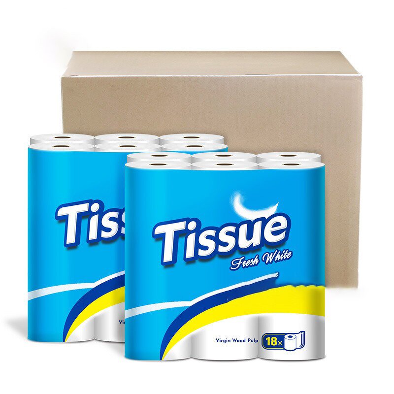 Toilet Tissue Roll Manufacturer - Wholesale Custom Logo Bathroom Core 2 Paper Roll 3 Ply Toilet Tissue