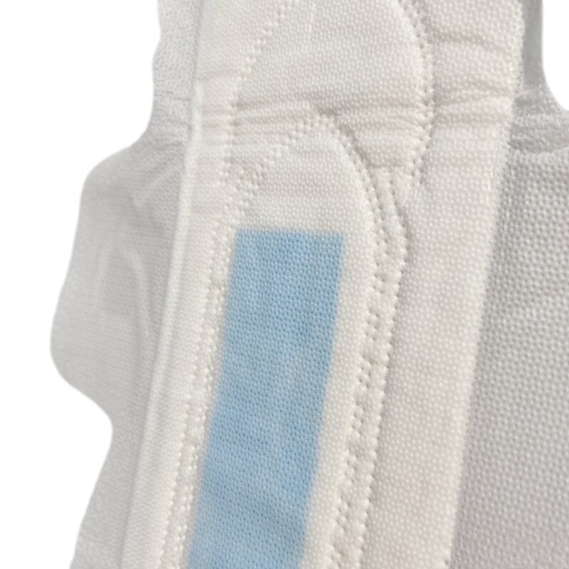 Sanitary Napkins Manufacturer - PE Mesh Custom Breathable High Quality Blue Chipped Pad for Women