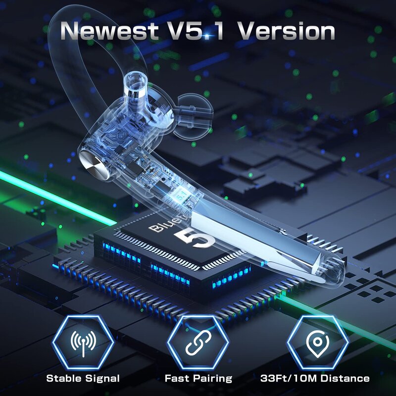 BT Headset Manufacturer - Wireless with ENC Mic Trucker Earphones & Charging Case for Driving