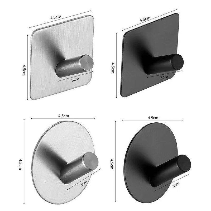 Towel Hook Manufacturer - SUS304 Black Stainless Steel Robe Wall for Bathroom Coat Rustproof Hanger