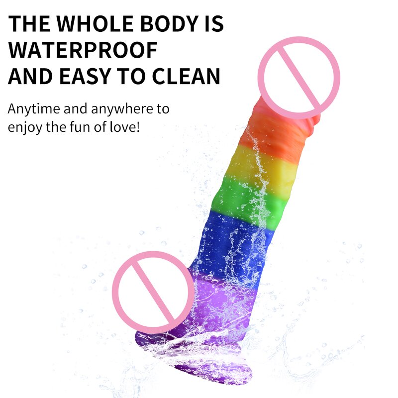 Dildo Manufacturer - Wholesale Waterproof Soft Multi-Color Medical Silicone Artificial Penis Realistic Crystal for Women