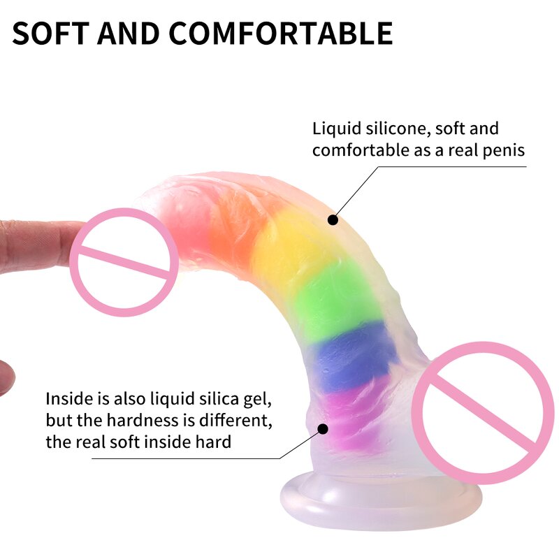 Dildo Manufacturer - Wholesale Waterproof Soft Multi-Color Medical Silicone Artificial Penis Realistic Crystal for Women