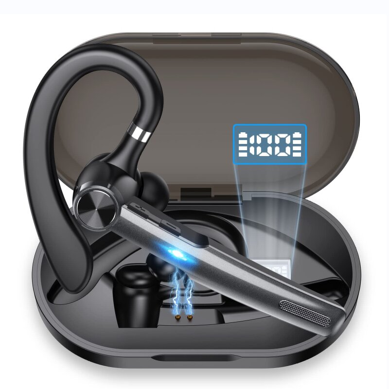 BT Headset Manufacturer - Wireless with HD Mic G1 Earpiece & 400mAh Case for Trucker IPhone/Android