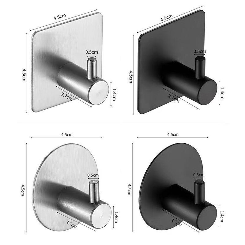 Towel Hook Manufacturer - SUS304 Black Stainless Steel Robe Wall for Bathroom Coat Rustproof Hanger
