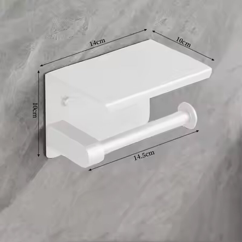 Toilet Paper Holder Manufacturer - Drop Shipping Black SUS 304 Stainless Steel Hanging with Shelf