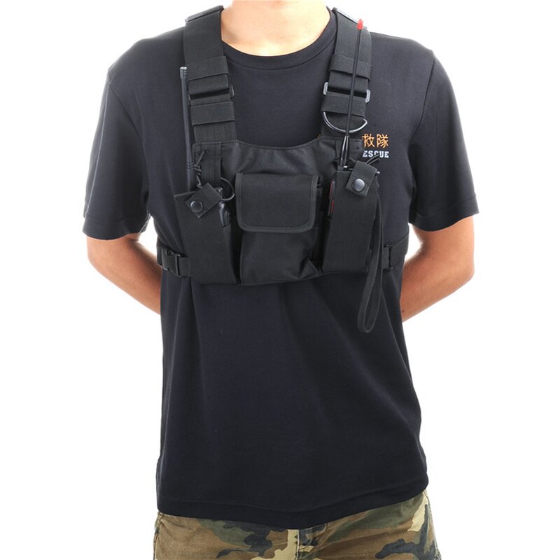 Radio Carry Case Manufacturer - Nylon Multi Function Chest Bag/Backpack for Walkie Talkie