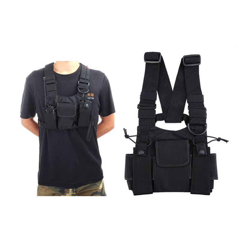 Radio Holder Case Manufacturer - Walkie Talkie Chest Pocket Pack Backpack Cover Bag for Baofeng/Yaesu/Icom Ham Radio