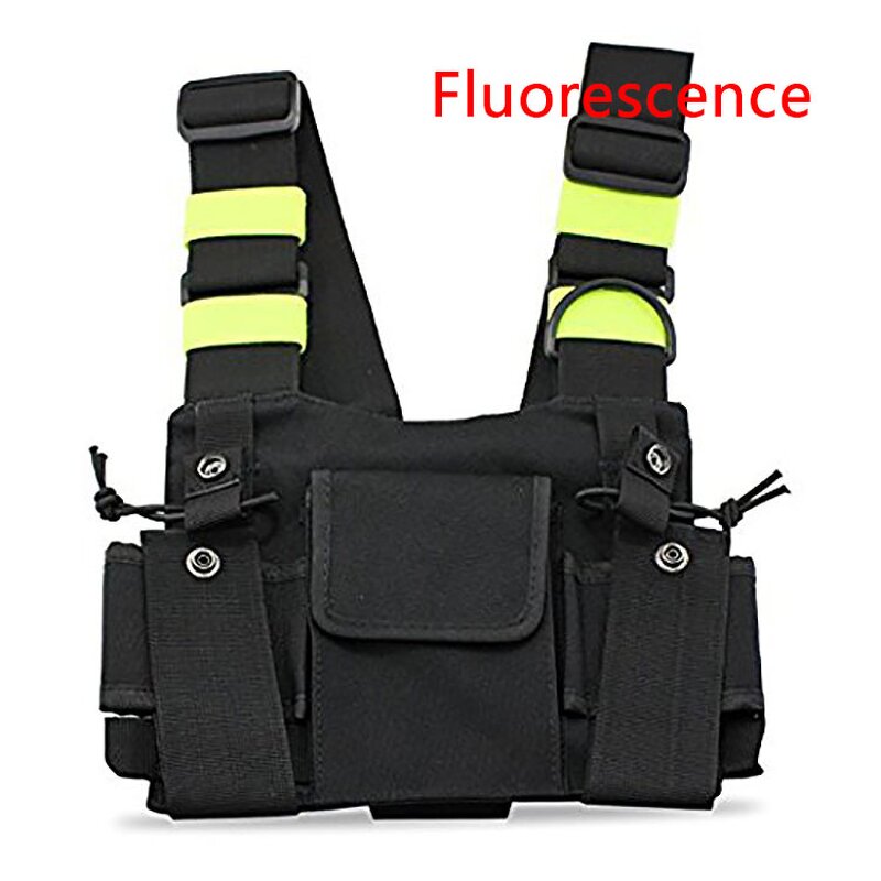 Radio Holster Bag Manufacturer - Bright Green WALKIE TALKIE Shoulder Chest for UV5R 888S UV82 UV9R