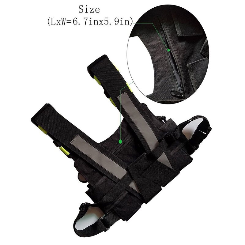 Radio Holster Bag Manufacturer - Bright Green WALKIE TALKIE Shoulder Chest for UV5R 888S UV82 UV9R