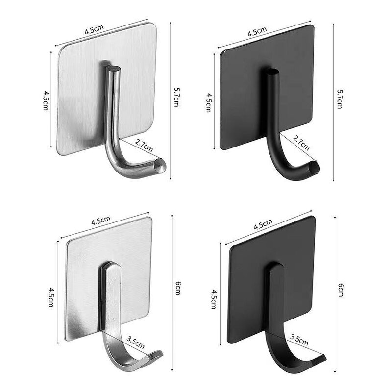 Towel Hook Manufacturer - SUS304 Black Stainless Steel Robe Wall for Bathroom Coat Rustproof Hanger