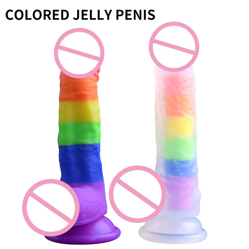 Dildo Manufacturer - Wholesale Waterproof Soft Multi-Color Medical Silicone Artificial Penis Realistic Crystal for Women