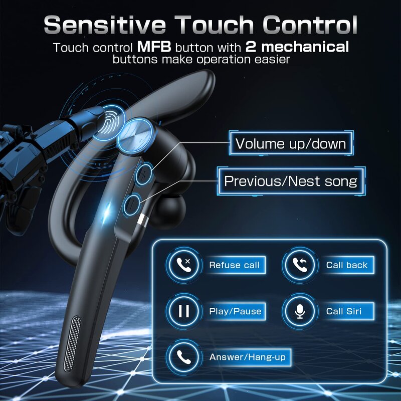 BT Headset Manufacturer - Wireless with ENC Mic Trucker Earphones & Charging Case for Driving