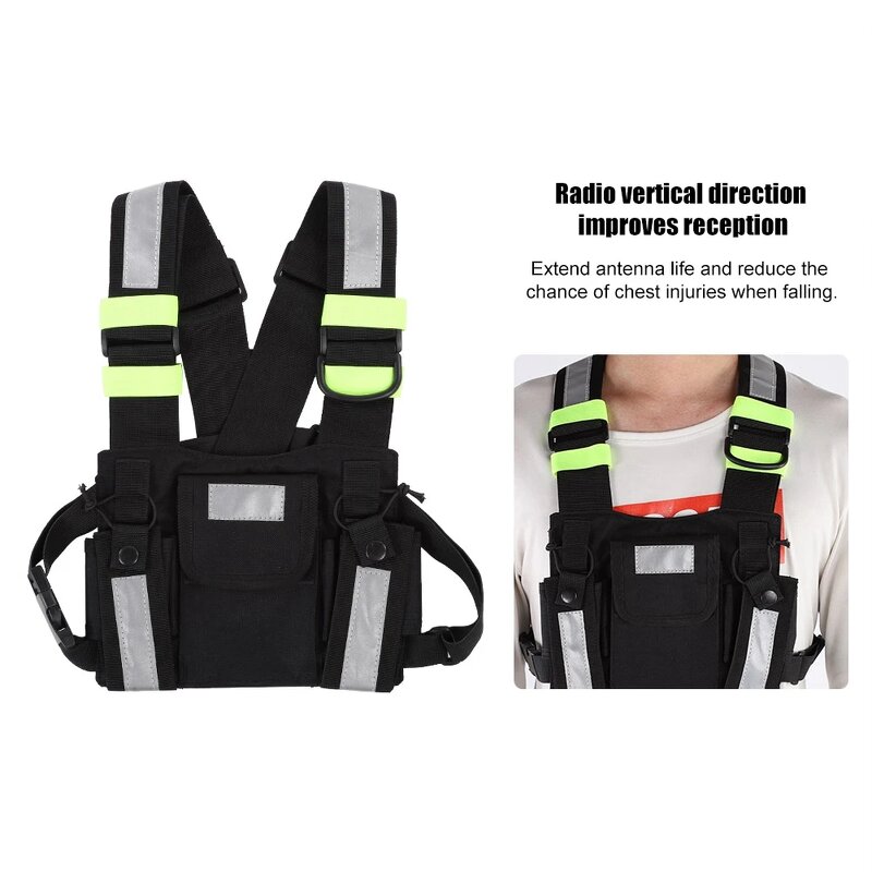 Radio Chest Harness Manufacturer - Two Way Chest Front Pack Pouch Holster Vest Rig for Baofeng Walkie Talkie