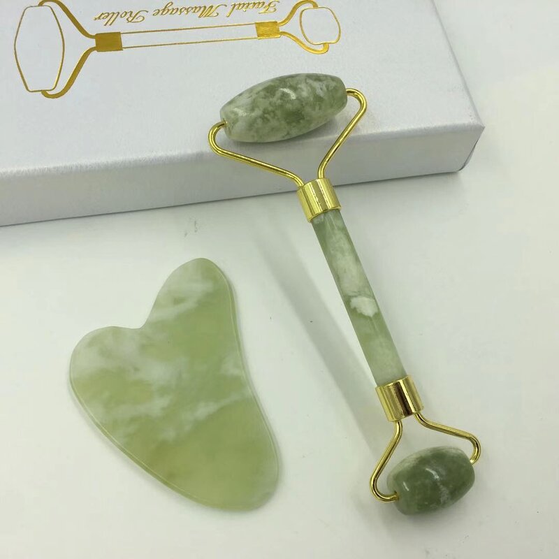 Gua Sha Roller Set Manufacturer - Anti-aging Body Skincare Facial Massage Bulk Mini Jade Roller Private Label