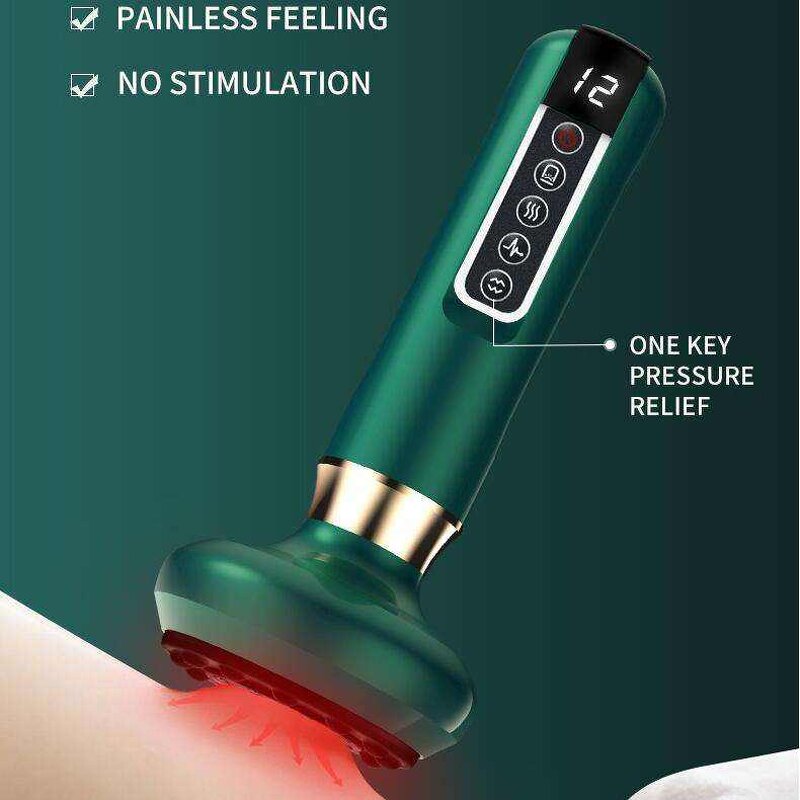 Electric Gua Sha Device Manufacturer - Wholesale 5V Vacuum Digital Red Light Smart Cupping Cup Massager