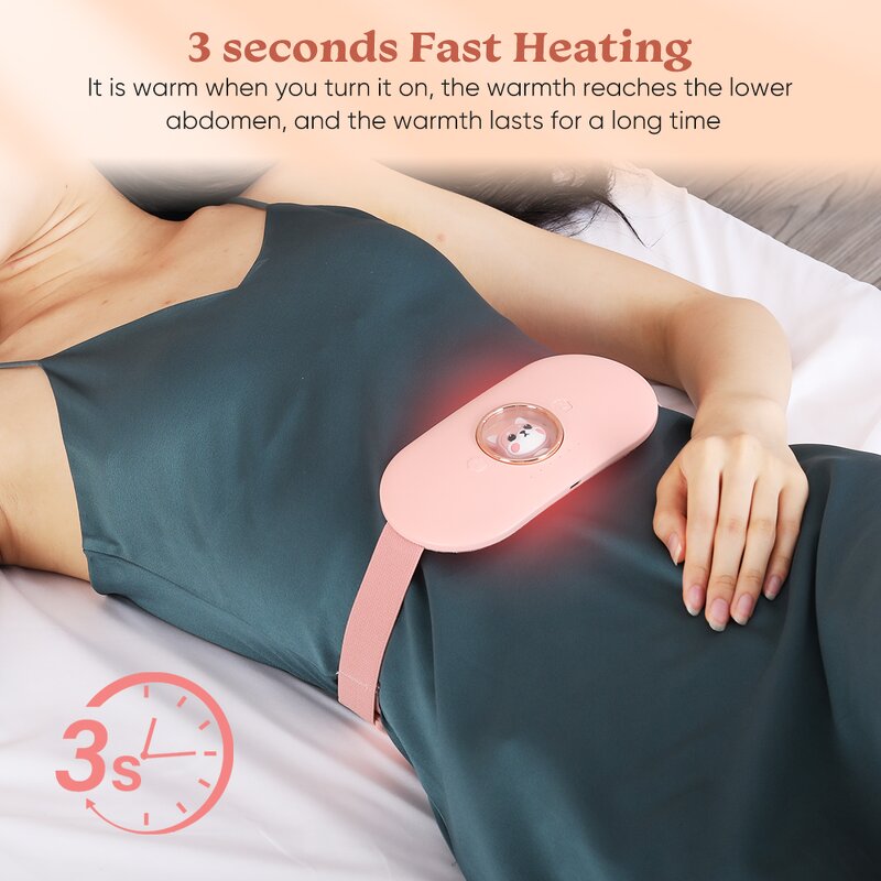 Menstrual Heating Belt Manufacturer - ABS+PC 3W 5V 6 Levels Relieve Period Cramp Pain Heating