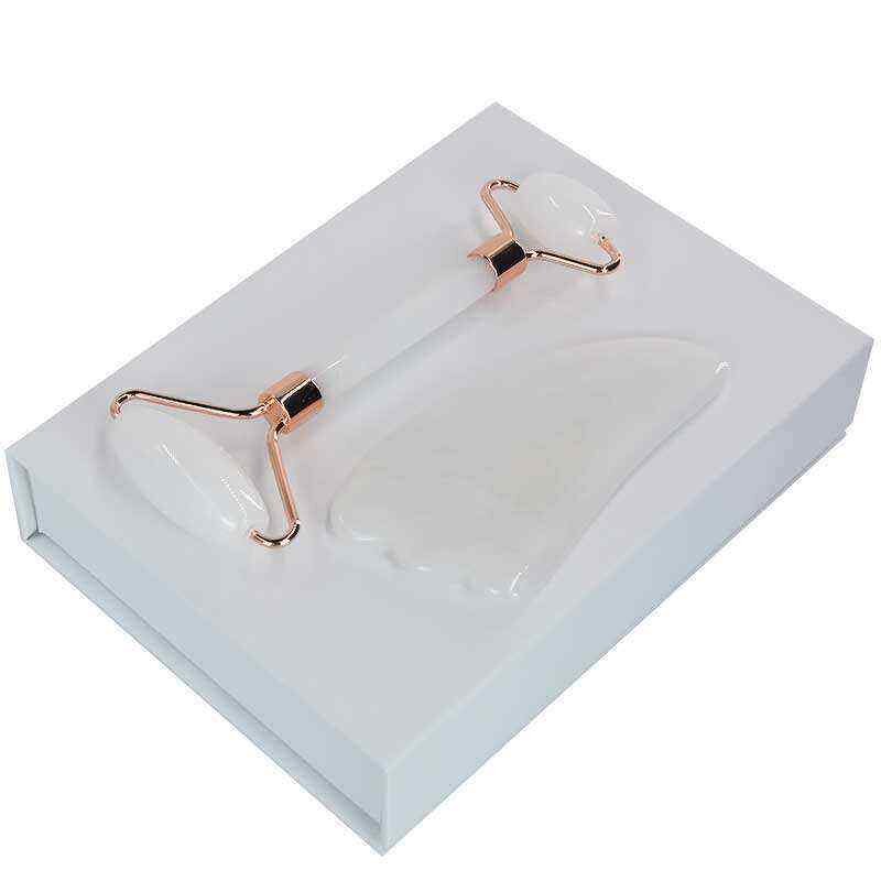 Gua Sha Tools Manufacturer - Wholesale White 100% Natural Face Hand Massage Roller Jade Roller