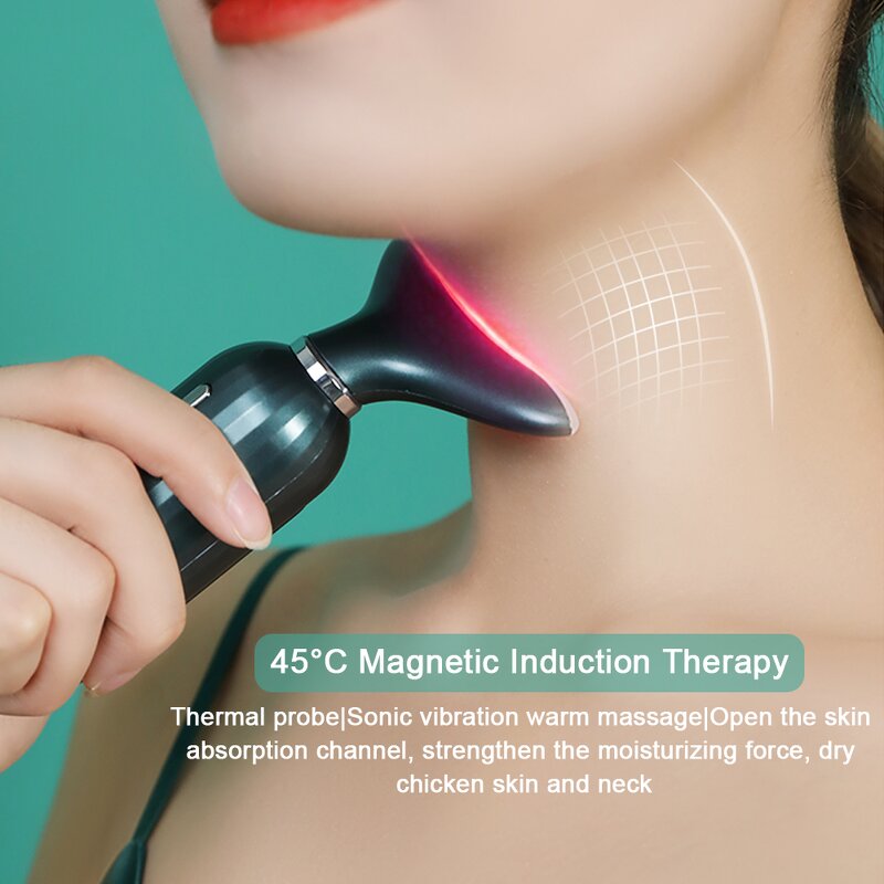 Facial Massager Manufacturer - New Beauty for Face and Neck with Heat Vibration and LED Electric