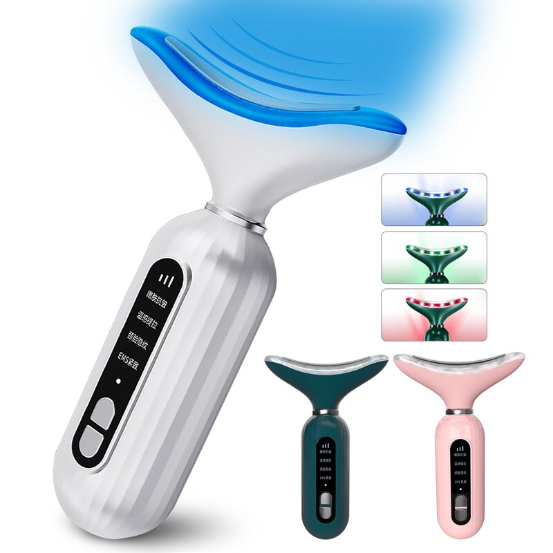 Facial Massager Manufacturer - New Beauty for Face and Neck with Heat Vibration and LED Electric